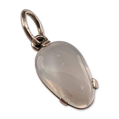 8K Gold and Pear-Shaped Moonstone Pendant Charm