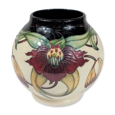 Moorcroft Anna Lily Pattern Earthenware Bulbous Vase