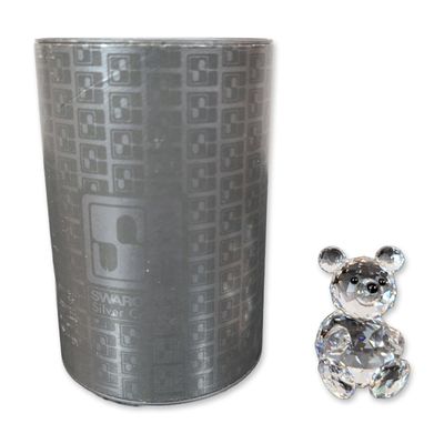 Swarovski Silver Crystal Teddy Bear Figurine