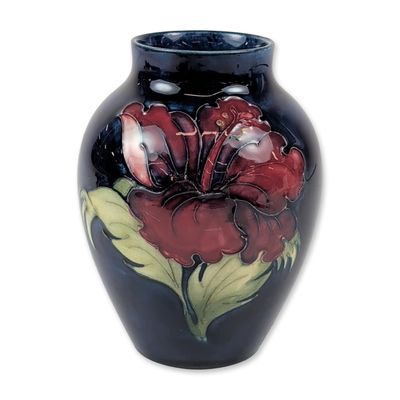 Moorcroft Walter Moorcroft Earthenware Hibiscus Vase