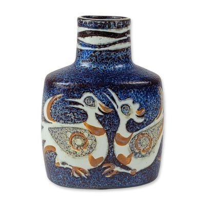 Royal Copenhagen Baca Fajance Ceramic Bird Vase