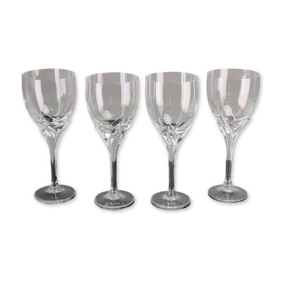 4pc Rosenthal Studio-Linie Iris Crystal Wine Glasses