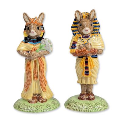 Pair of Royal Doulton Egyptian Bunnykins Figurines