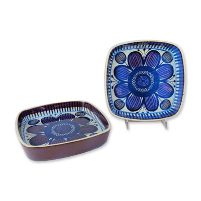 2pc Royal Copenhagen Tenera Faience Bowls