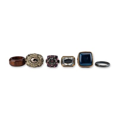 6pc Fashion and Cocktail Rings