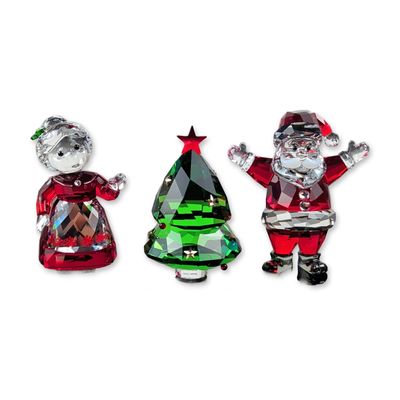 3pc Swarovski Crystal Holiday Cheers Figurines