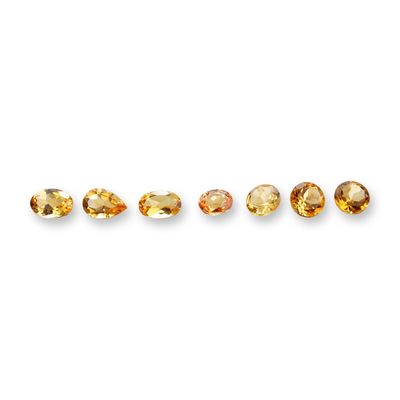 7pc Citrine Gemstones in Various Shapes
