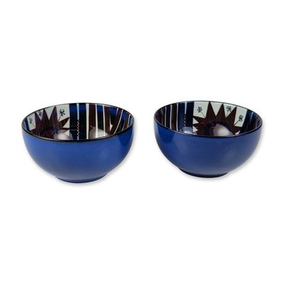 2pc Royal Copenhagen Tenera Fajance Bowls