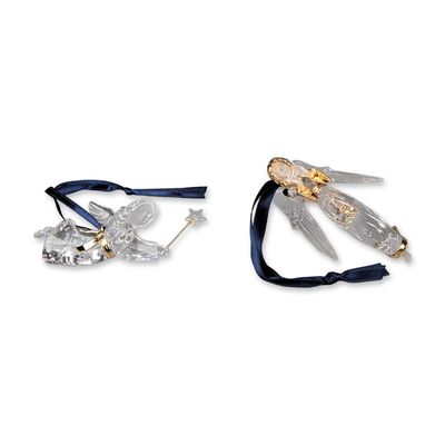 Two Swarovski Crystal Angel Ornaments