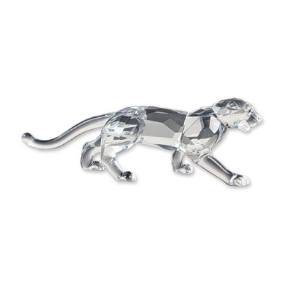 Swarovski Crystal Stalking Leopard Figurine