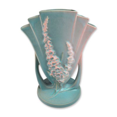 Roseville Pottery Foxglove Fan Vase