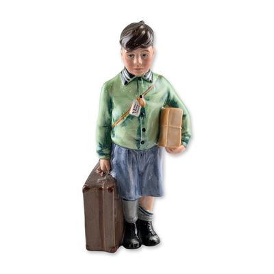 Royal Doulton Boy Evacuee Porcelain Figurine