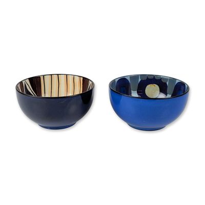 2pc Royal Copenhagen Baca Fajance Bowls