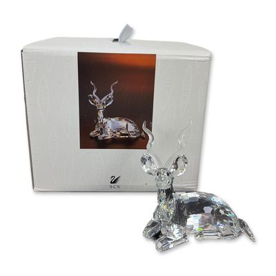 Swarovski Inspiration Africa Signed Crystal Kudu Figurine