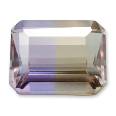 Octagonal Emerald Cut Bi-Color Ametrine Gemstone