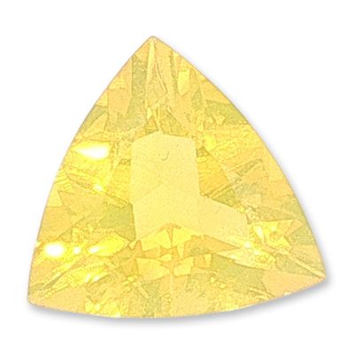 Loose Brazilian Yellow Fire Opal Trillion Cut Gemstone