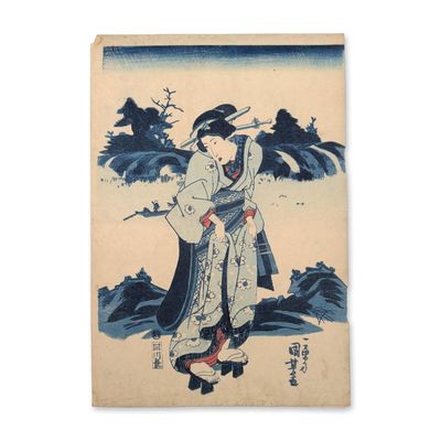 Utagawa Kuniyoshi (Japanese, 1797-1861)  Favorite Customs of the Present Day Woodblock Print