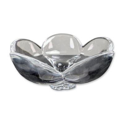 Orrefors Sweden Crystal Lotus Pomona Petal Bowl