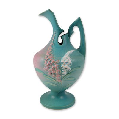 Roseville Foxglove Art Pottery Pedestal Ewer