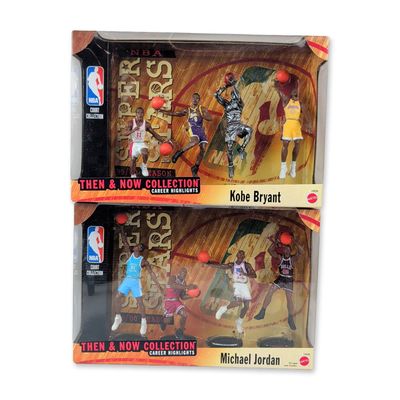 Pair of Mattel NBA Super Stars Action Figure Box Sets