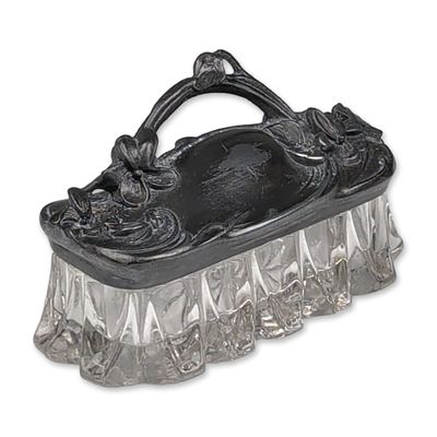 Art Nouveau Glass and Metal Lidded Box