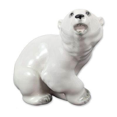 Lomonosov USSR Porcelain Polar Bear Figurine