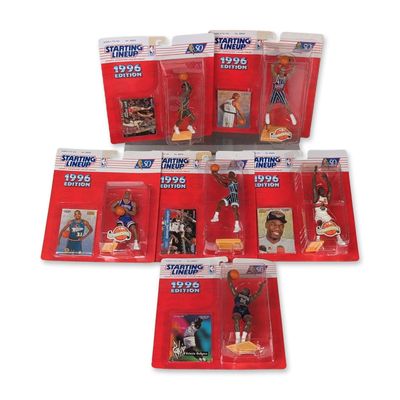 6pc Kenner 1996 NBA Starting Lineup Figures