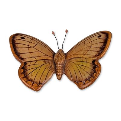 Beswick England Ceramic Small Heath Butterfly Wall Plaque