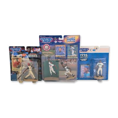 Three Kenner and Hasbro Starting Lineup Ken Griffey Jr. Figures