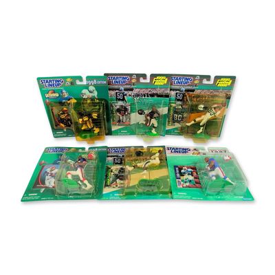6pc Collection of Kenner Starting Lineup NFL Action Figures