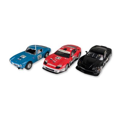 3pc 1/32 Scale Carrera Ferrari and Corvette Slot Cars