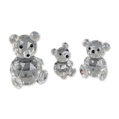Three Swarovski Silver Crystal Figurines, Bears