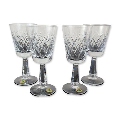 4pc Clontarf Crystal Wine Glasses
