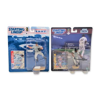 2pc Kenner and Hasbro Seattle Mariners Starting Lineup Action Figures