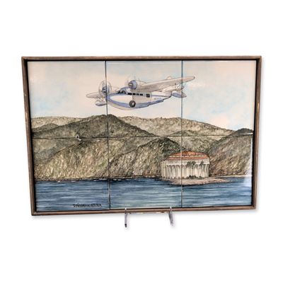 D. Kendrick-Writer 'Grumman Goose Over Catalina, Signed