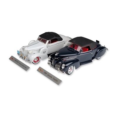 Two Signature Model Cars, 1938 Buick Century Convertible and 1939 Lincoln Zephyr
