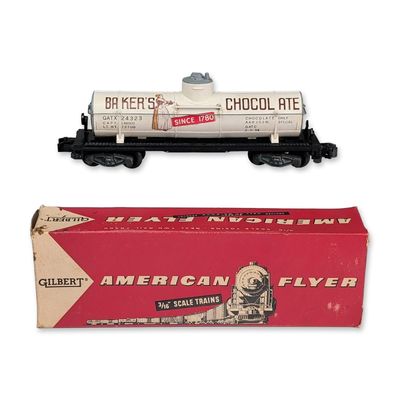 Gilbert American Flyer 3/16 Scale Trains, Baker's Chocolate Tank Car