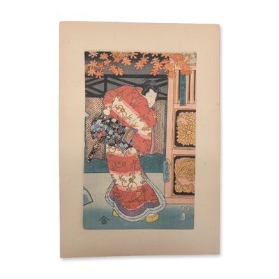 After Utagawa Toyokuni II (Toyoshige, Japan 1777-1835) Woodcut from the series One Hundred Famous