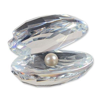 Swarovski Crystal Figurine Clam Shell with Pearl