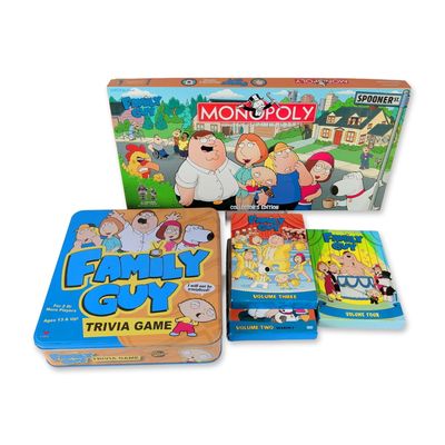 5pc Family Guy Games and DVD Sets
