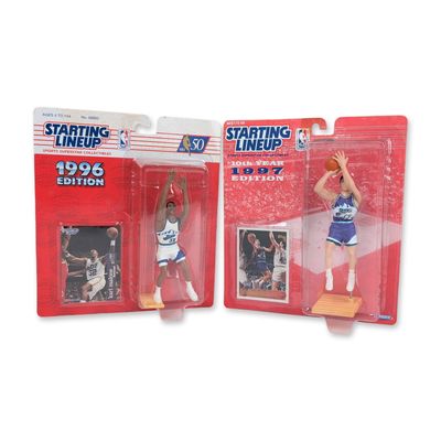 2pc Kenner Utah Jazz Karl Malone and John Stockton Action Figures