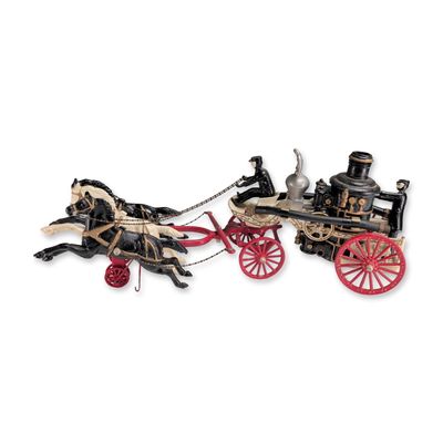 Three-Horse Drawn Steam Fire Engine Toy