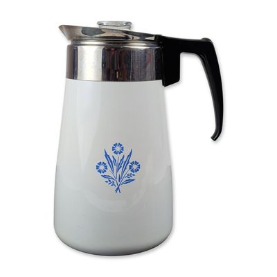 Corning Ware Blue Cornflower Stovetop Percolator