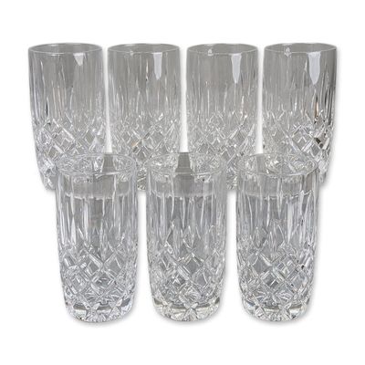 7pc Cut Crystal Highball Glasses
