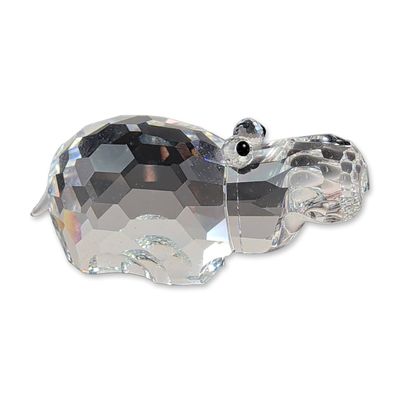 Swarovski Crystal African Wildlife Hippopotamus Figurine