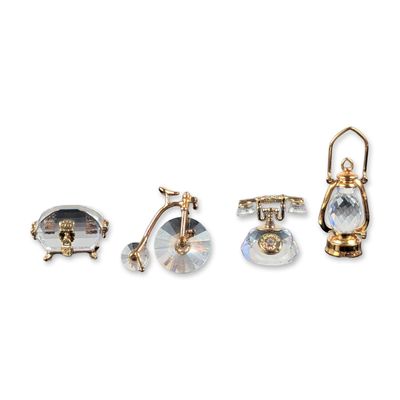4pc Swarovski Crystal Memories Classics Figurines