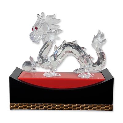 Swarovski Crystal The Dragon Figurine with Stand