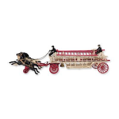 Vintage Horse Drawn Hook and Ladder Fire Wagon