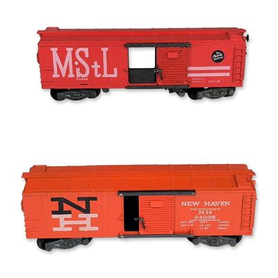 Two Gilbert American Flyer 3/16 Scale Trains, M.St.L. Box #24048 and N.H. Box 24036