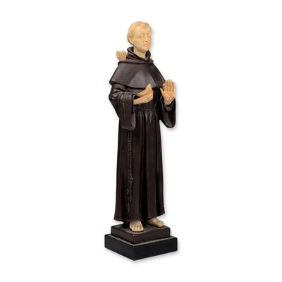 Bianchi Gino Ruggeri Italian Alabaster Resin Figurine, Saint Francis of Assisi